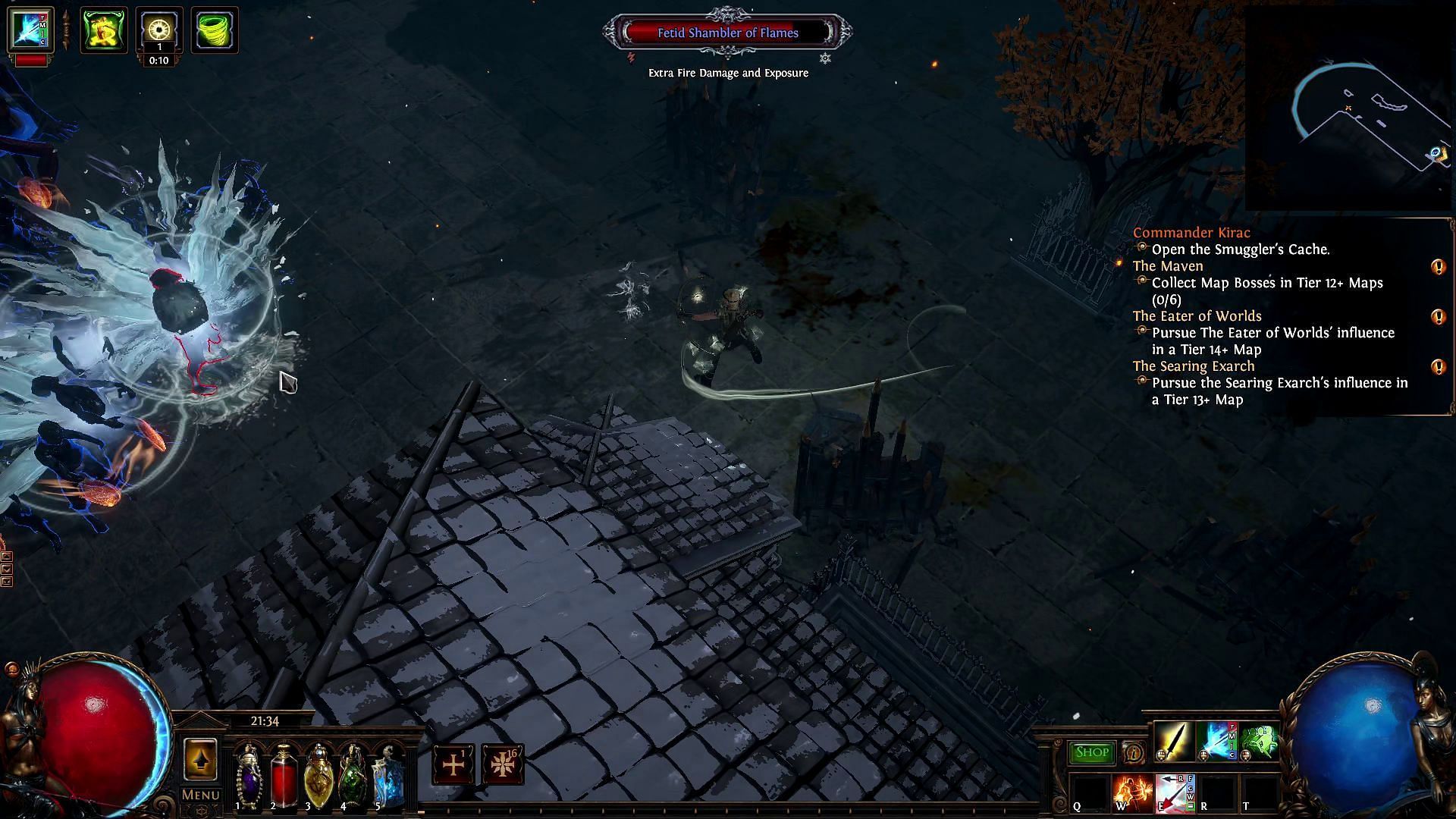Ice Shot can deal good AoE (Image via Grinding Gear Games)